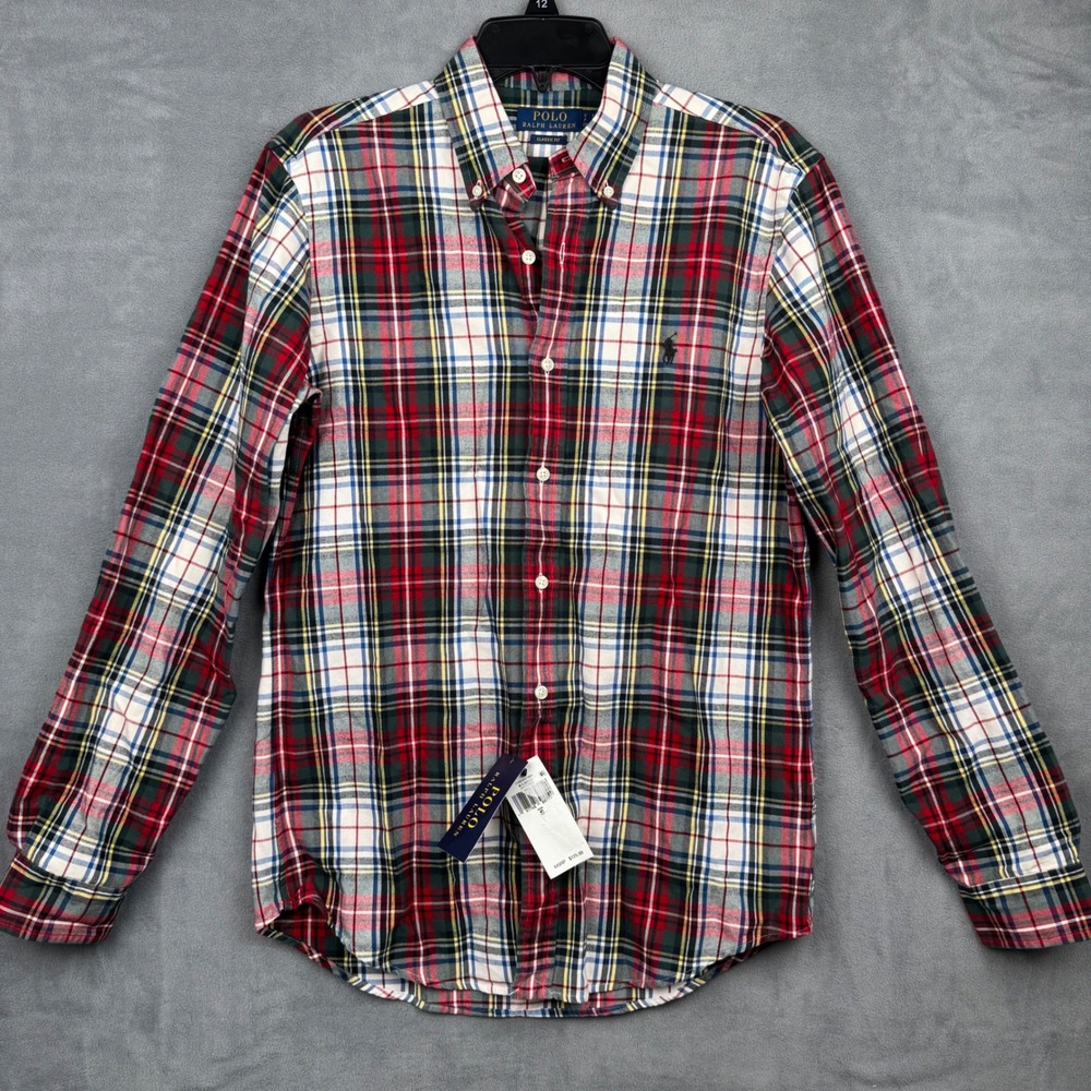 Polo Ralph Lauren Men's Classic Fit Plaid‎ Button Down Shirt Size S